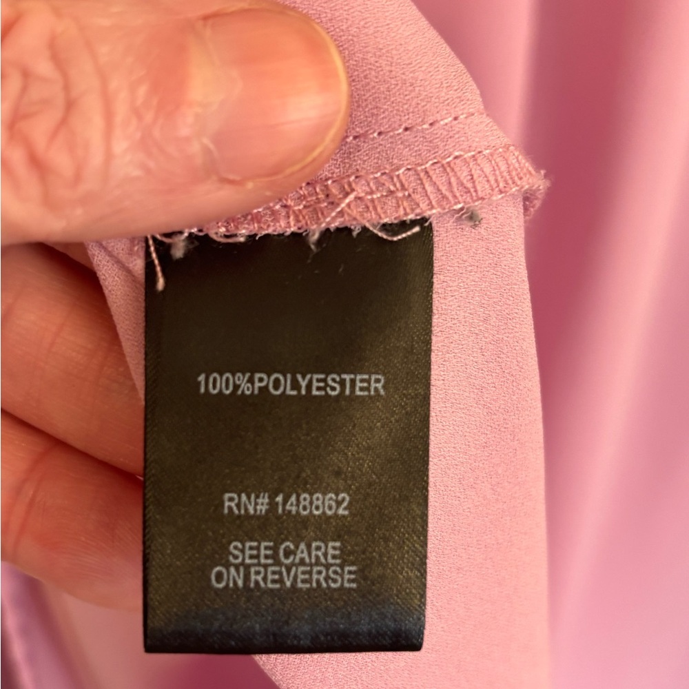 Torrid Pink Pleated Button-Front Blouse - Picture 5 of 5